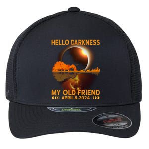 Hello Darkness My Friend Solar Eclipse April 8 2024 Flexfit Unipanel Trucker Cap