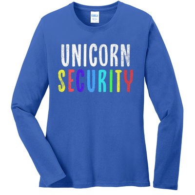 Halloween Dad Mom Daughter Costume Unicorn Security Gift Ladies Long Sleeve Shirt