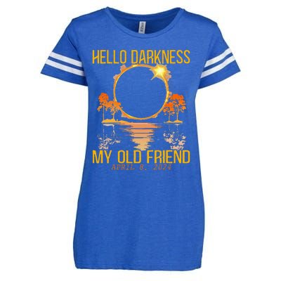 Hello Darkness My Old Friend Solar Eclipse April 08 2024 Enza Ladies Jersey Football T-Shirt