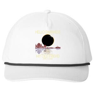 Hello Darkness My Friend 2024 April 8 Funny Solar Eclipse Snapback Five-Panel Rope Hat