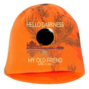 Hello Darkness My Friend 2024 April 8 Funny Solar Eclipse Kati - Camo Knit Beanie