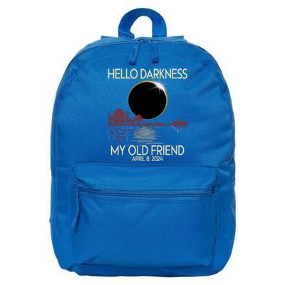 Hello Darkness My Friend 2024 April 8 Funny Solar Eclipse 16 in Basic Backpack