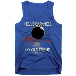 Hello Darkness My Friend 2024 April 8 Funny Solar Eclipse Tank Top