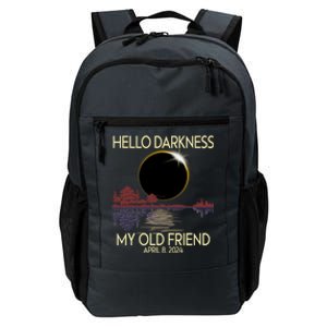 Hello Darkness My Friend 2024 April 8 Funny Solar Eclipse Daily Commute Backpack