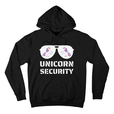 Halloween Dad Mom Daughter Unicorn Security Hoodie