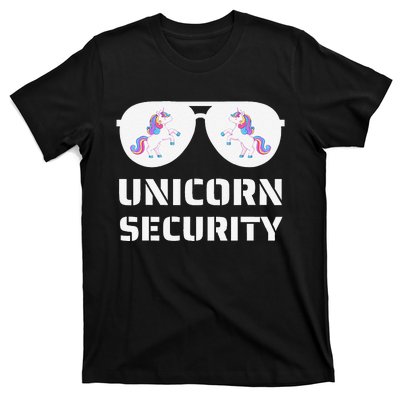 Halloween Dad Mom Daughter Unicorn Security T-Shirt