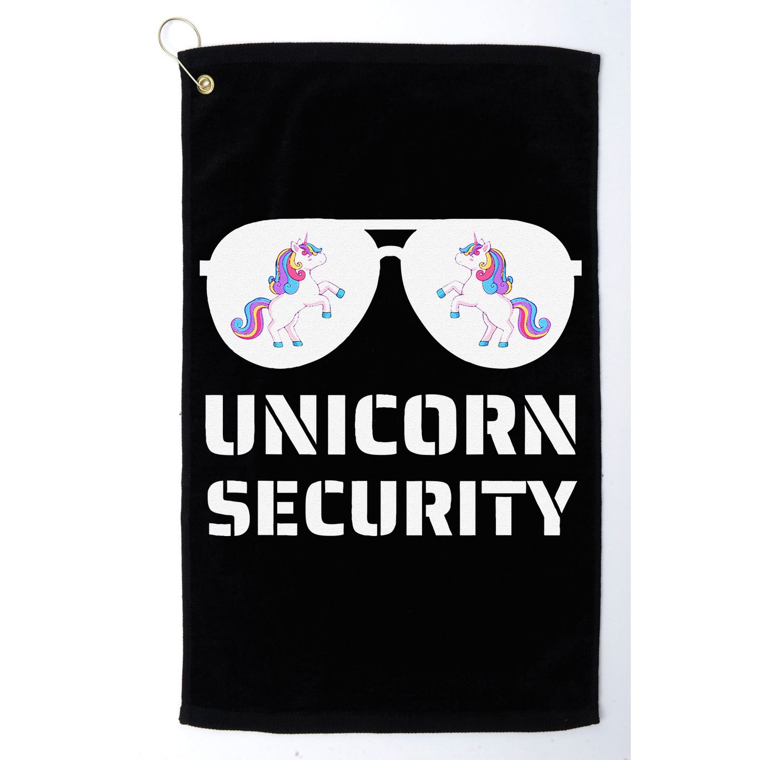 Halloween Dad Mom Daughter Unicorn Security Golf Towel