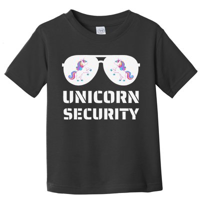 Halloween Dad Mom Daughter Unicorn Security Toddler T-Shirt