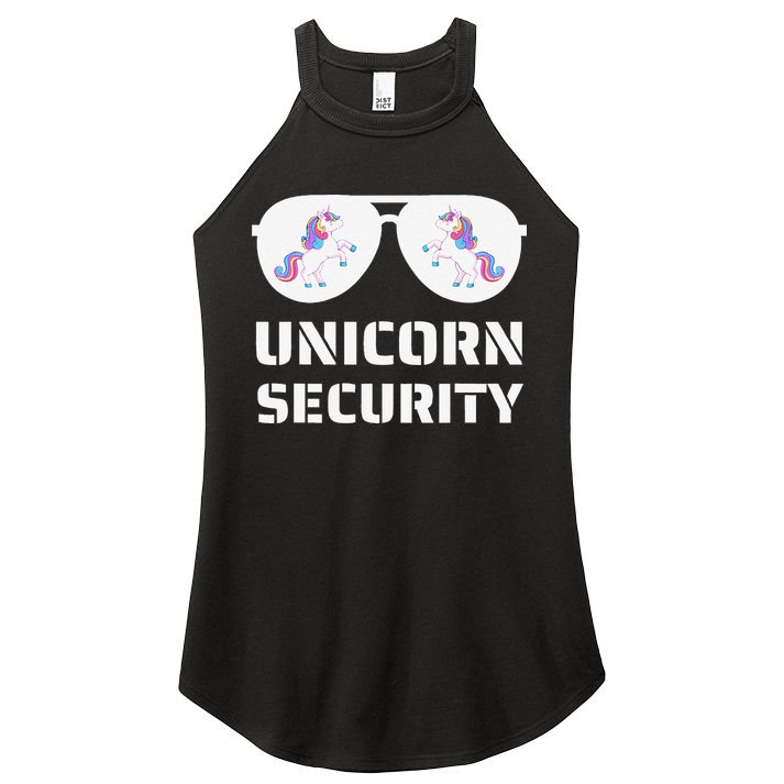 Halloween Dad Mom Daughter Unicorn Security Women's Perfect Tri Rocker Tank