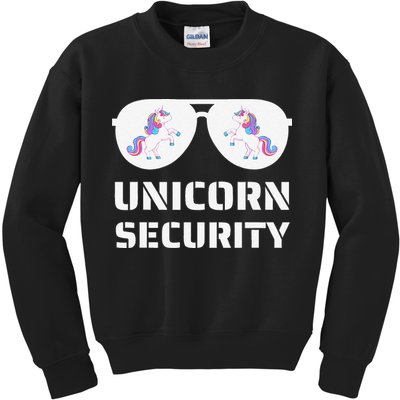 Halloween Dad Mom Daughter Unicorn Security Kids Sweatshirt