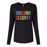 Halloween Dad Mom Daughter  Unicorn Security Womens Cotton Relaxed Long Sleeve T-Shirt