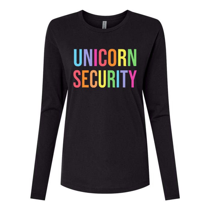 Halloween Dad Mom Daughter  Unicorn Security Womens Cotton Relaxed Long Sleeve T-Shirt