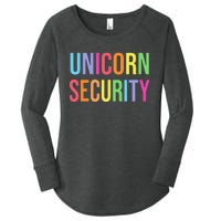 Halloween Dad Mom Daughter  Unicorn Security Women's Perfect Tri Tunic Long Sleeve Shirt