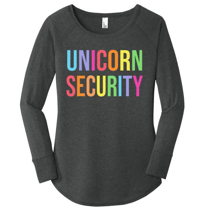 Halloween Dad Mom Daughter  Unicorn Security Women's Perfect Tri Tunic Long Sleeve Shirt