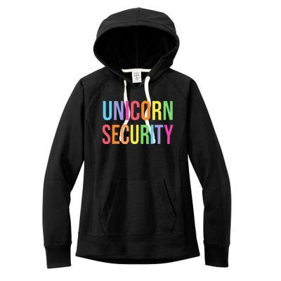 Halloween Dad Mom Daughter  Unicorn Security Women's Fleece Hoodie