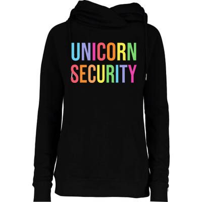 Halloween Dad Mom Daughter  Unicorn Security Womens Funnel Neck Pullover Hood