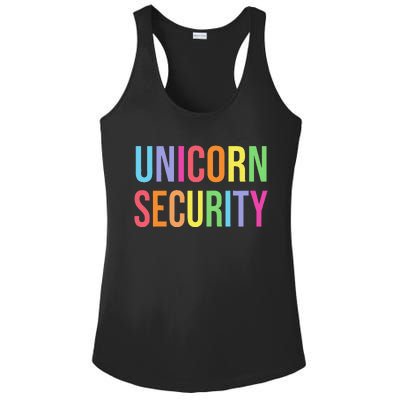 Halloween Dad Mom Daughter  Unicorn Security Ladies PosiCharge Competitor Racerback Tank