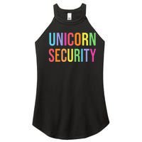 Halloween Dad Mom Daughter  Unicorn Security Women's Perfect Tri Rocker Tank