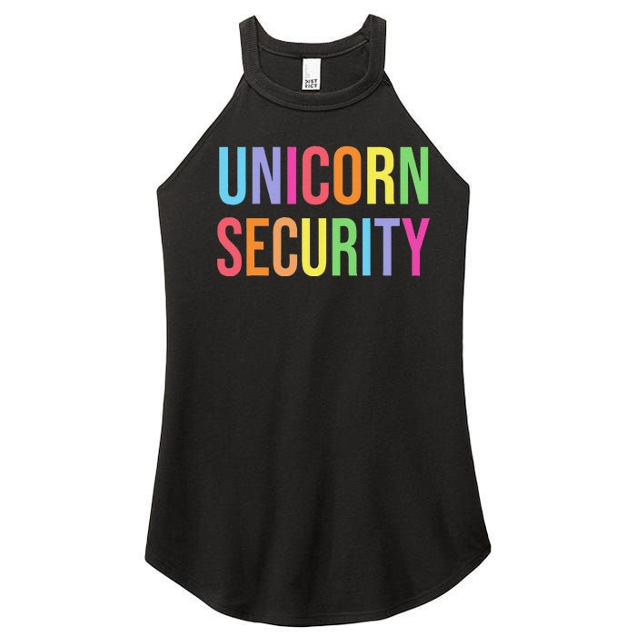 Halloween Dad Mom Daughter  Unicorn Security Women's Perfect Tri Rocker Tank