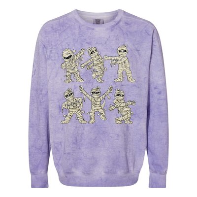 Halloween Dancing Mummy Dance Challenge Colorblast Crewneck Sweatshirt