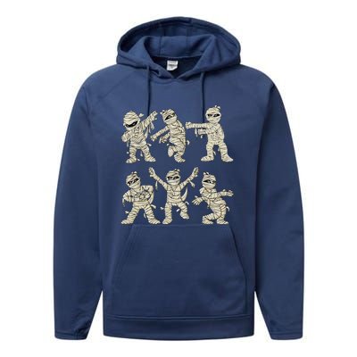 Halloween Dancing Mummy Dance Challenge Performance Fleece Hoodie