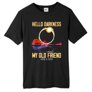 Hello Darkness My Old Friend Solar Eclipse April 08 2024 Tall Fusion ChromaSoft Performance T-Shirt