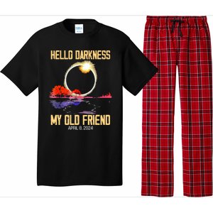 Hello Darkness My Old Friend Solar Eclipse April 08 2024 Pajama Set