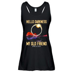 Hello Darkness My Old Friend Solar Eclipse April 08 2024 Ladies Essential Flowy Tank