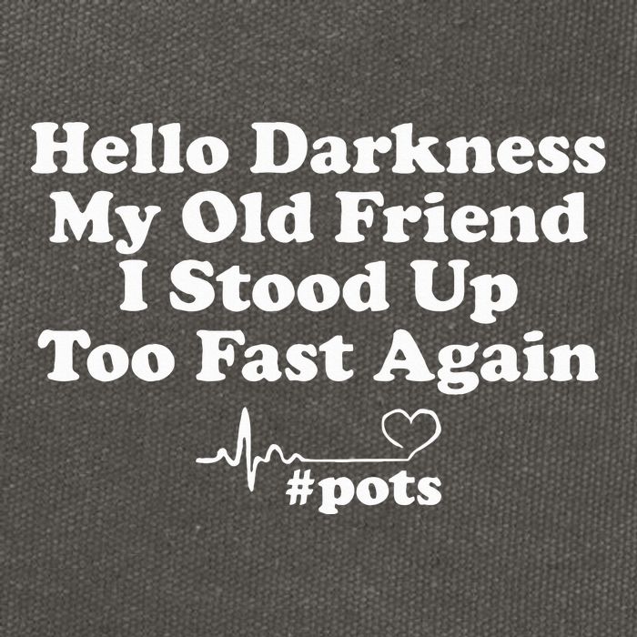 Hello Darkness My Old Friend I Stood Up Too Fast Again Pots Cotton Canvas Backpack