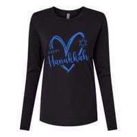 Hanukkah Dreidel Menorah Jewish Chanukah Holiday  Womens Cotton Relaxed Long Sleeve T-Shirt