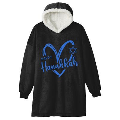 Hanukkah Dreidel Menorah Jewish Chanukah Holiday  Hooded Wearable Blanket