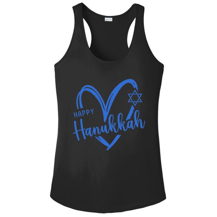 Hanukkah Dreidel Menorah Jewish Chanukah Holiday  Ladies PosiCharge Competitor Racerback Tank