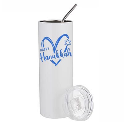 Hanukkah Dreidel Menorah Jewish Chanukah Holiday  Stainless Steel Tumbler