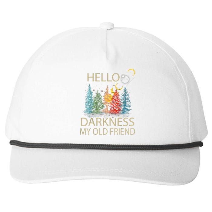 Hello Darkness My Old Friend Solar Eclipse April 08 2024 Snapback Five-Panel Rope Hat