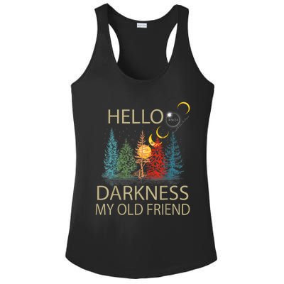 Hello Darkness My Old Friend Solar Eclipse April 08 2024 Ladies PosiCharge Competitor Racerback Tank