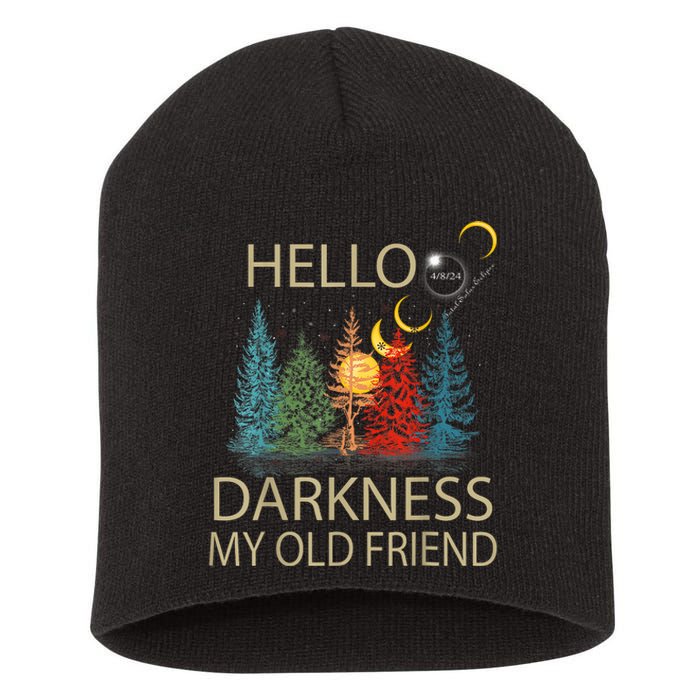 Hello Darkness My Old Friend Solar Eclipse April 08 2024 Short Acrylic Beanie