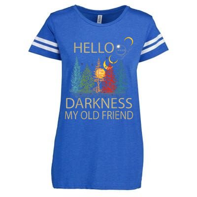 Hello Darkness My Old Friend Solar Eclipse April 08 2024 Enza Ladies Jersey Football T-Shirt