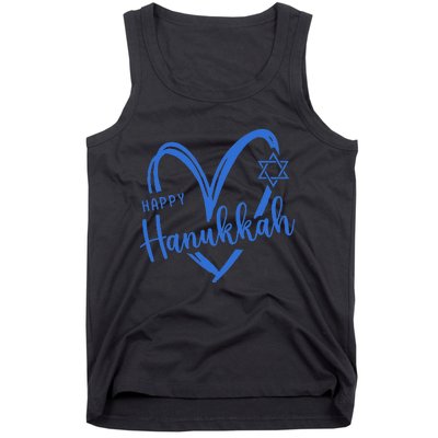 Hanukkah Dreidel Menorah Jewish Chanukah Holiday  Tank Top