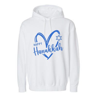 Hanukkah Dreidel Menorah Jewish Chanukah Holiday  Garment-Dyed Fleece Hoodie