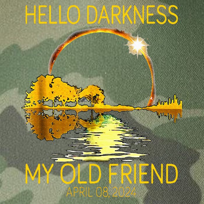 Hello Darkness My Old Friend Funny 2024 Solar Eclipse 4.8.24 Legacy Tie Dye Trucker Hat