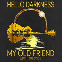 Hello Darkness My Old Friend Funny 2024 Solar Eclipse 4.8.24 7 Panel Mesh Trucker Snapback Hat