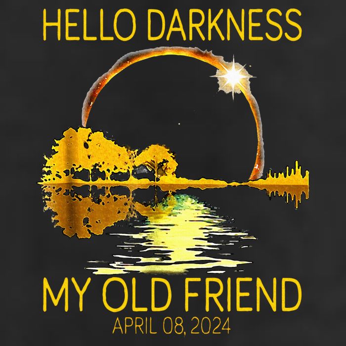 Hello Darkness My Old Friend Funny 2024 Solar Eclipse 4.8.24 7 Panel Mesh Trucker Snapback Hat