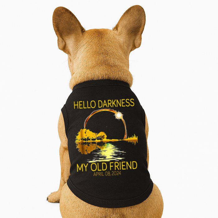 Hello Darkness My Old Friend Funny 2024 Solar Eclipse 4.8.24 Doggie Tank