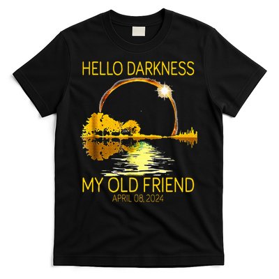 Hello Darkness My Old Friend Funny 2024 Solar Eclipse 4.8.24 T-Shirt
