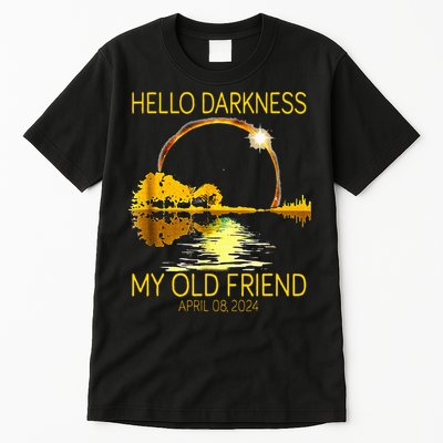 Hello Darkness My Old Friend Funny 2024 Solar Eclipse 4.8.24 Tall T-Shirt