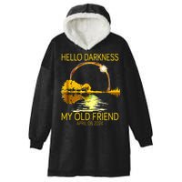 Hello Darkness My Old Friend Funny 2024 Solar Eclipse 4.8.24 Hooded Wearable Blanket