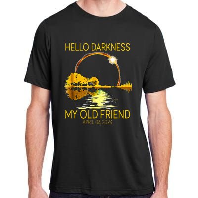 Hello Darkness My Old Friend Funny 2024 Solar Eclipse 4.8.24 Adult ChromaSoft Performance T-Shirt