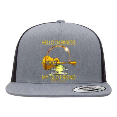 Hello Darkness My Old Friend Funny 2024 Solar Eclipse 4.8.24 Flat Bill Trucker Hat