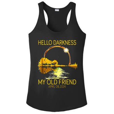 Hello Darkness My Old Friend Funny 2024 Solar Eclipse 4.8.24 Ladies PosiCharge Competitor Racerback Tank