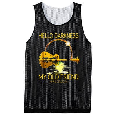 Hello Darkness My Old Friend Funny 2024 Solar Eclipse 4.8.24 Mesh Reversible Basketball Jersey Tank